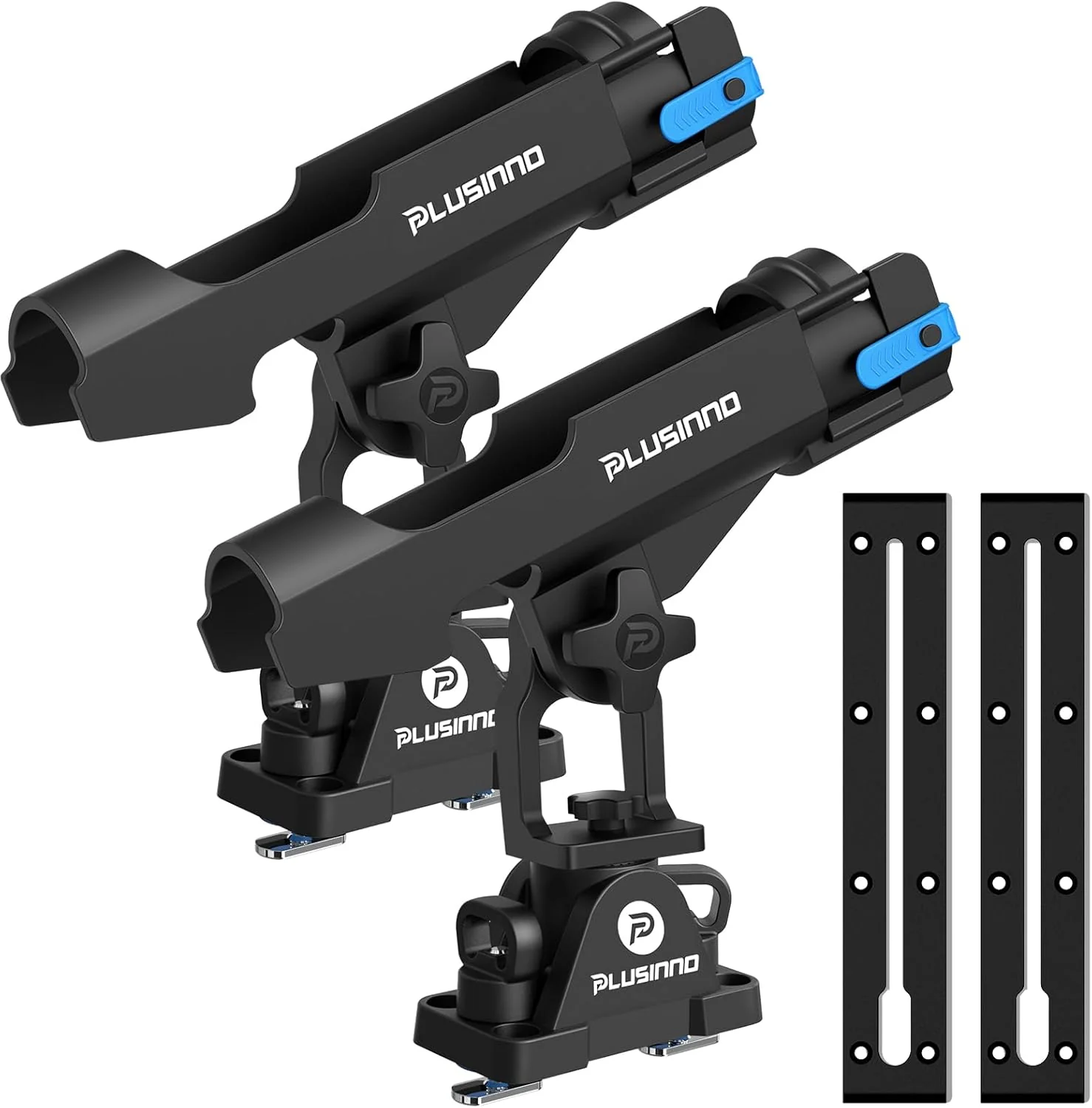 PLUSINNO Kayak Fishing Rod Holder with Tracks. 2 in 1 Fishing Rod Holders for Boat. Kayak Accessories