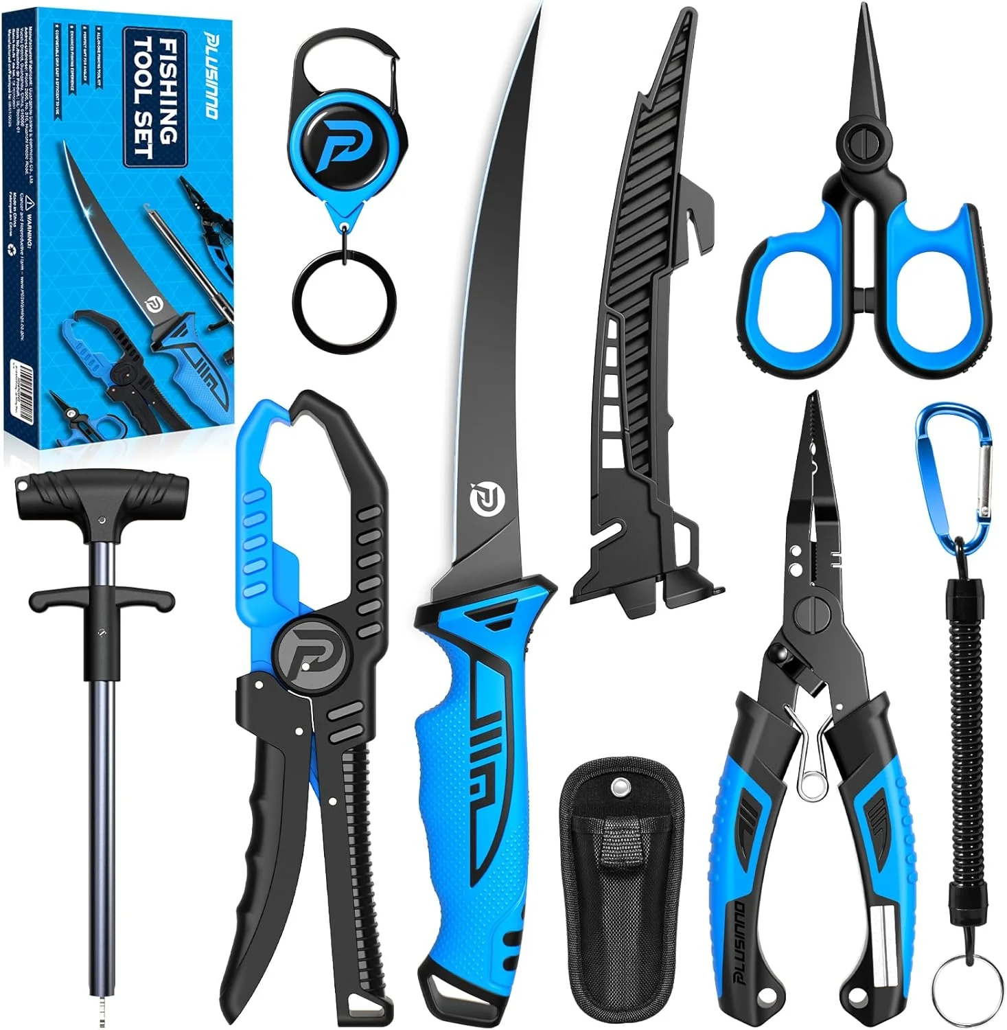 PLUSINNO Fishing Gear. Fishing Tools. Fishing Accessories. Fishing Knife. Corrosion Resistant Fishing Pliers Kit. Floating Fish Lip Gripper Fishing Gifts for Men. Gifts for Fishermen