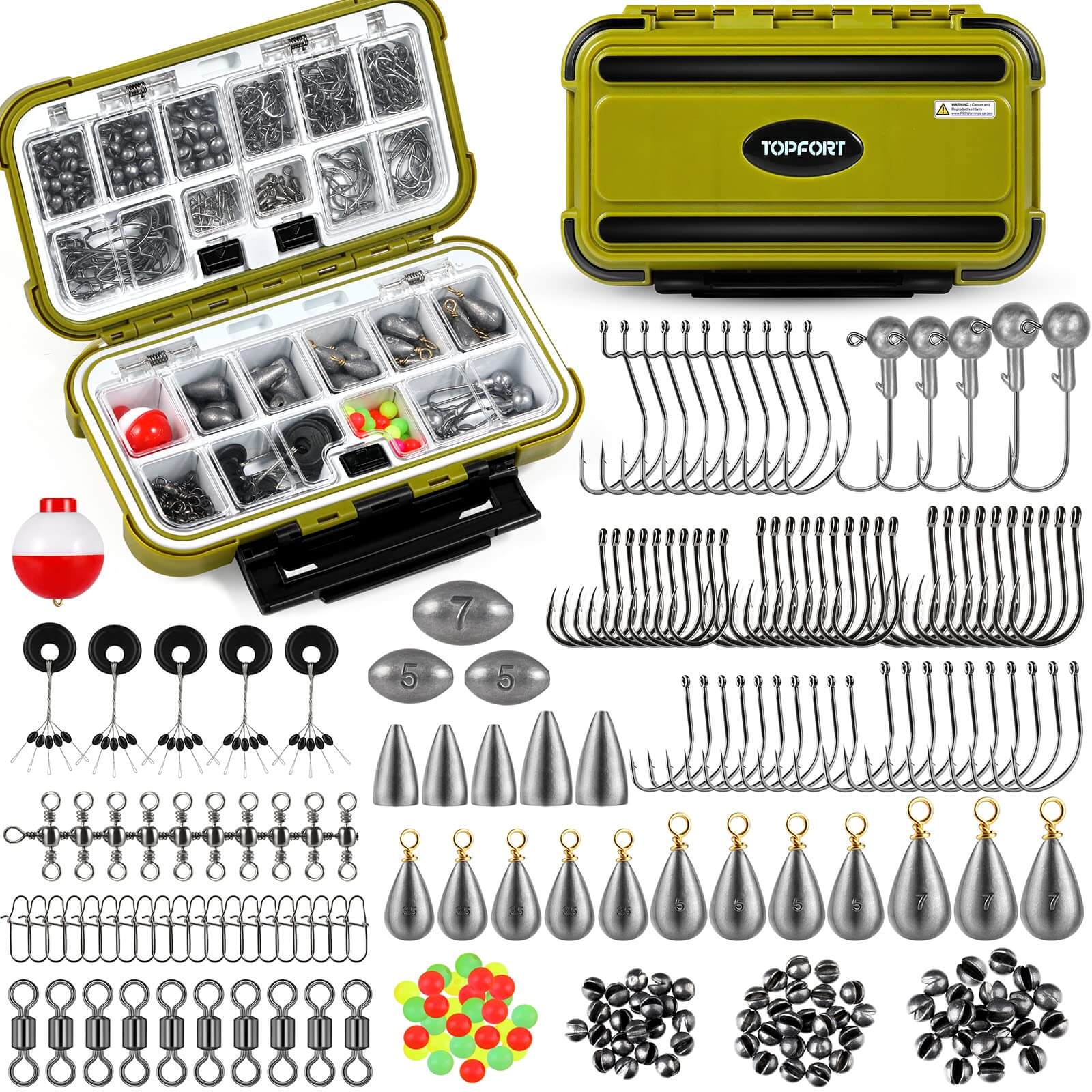 PLUSINNO 251 Pcs Fishing Accessories Kit