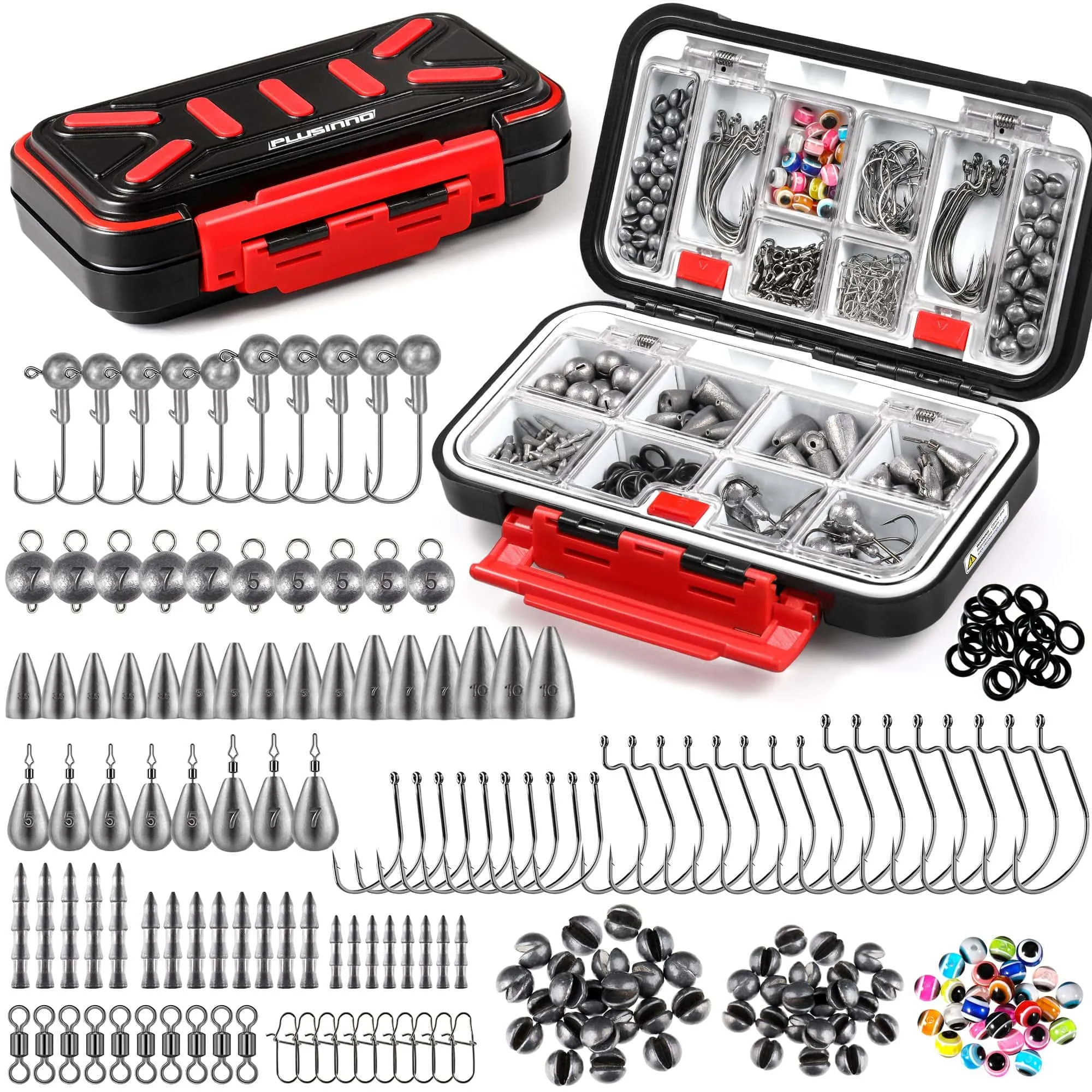 PLUSINNO 264 pcs Fishing Accessories Kit