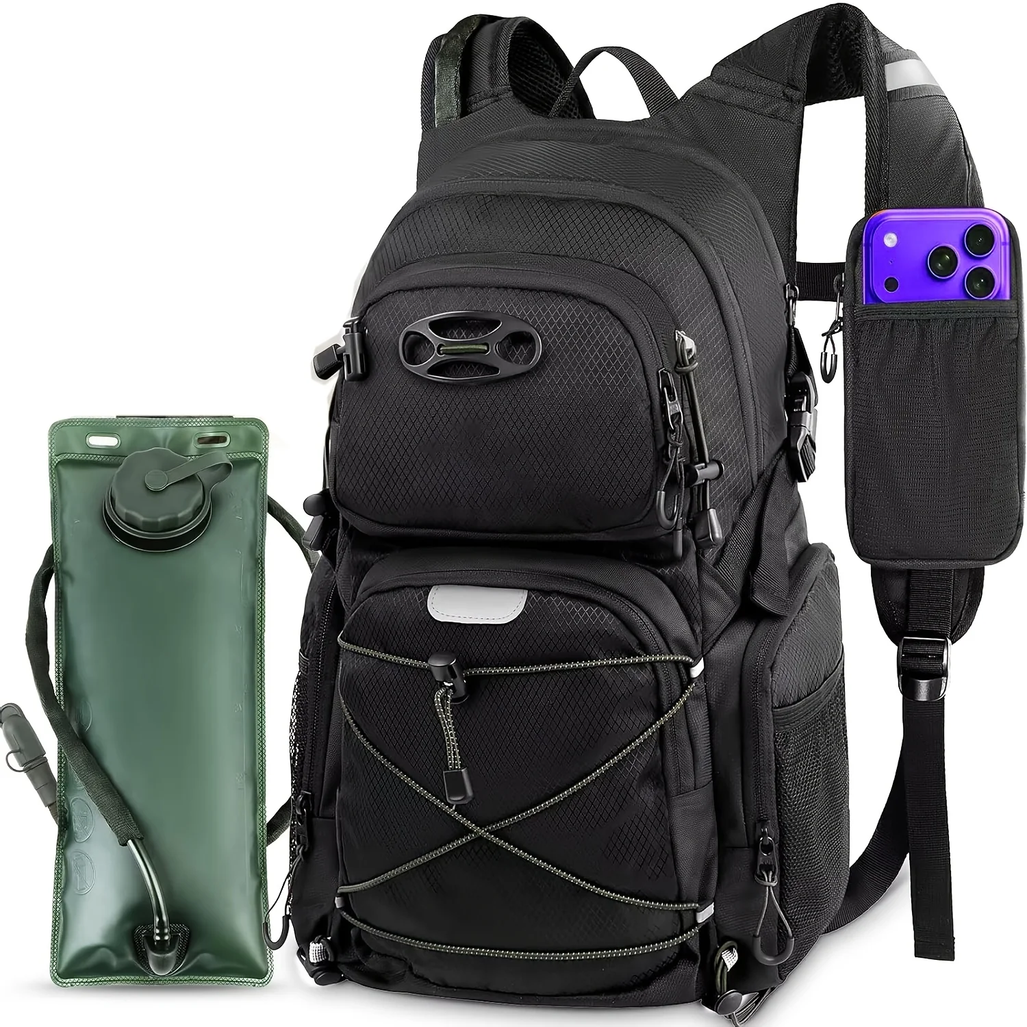 25L Water Backpack Detachable Phone Pouch & Helmet Holder